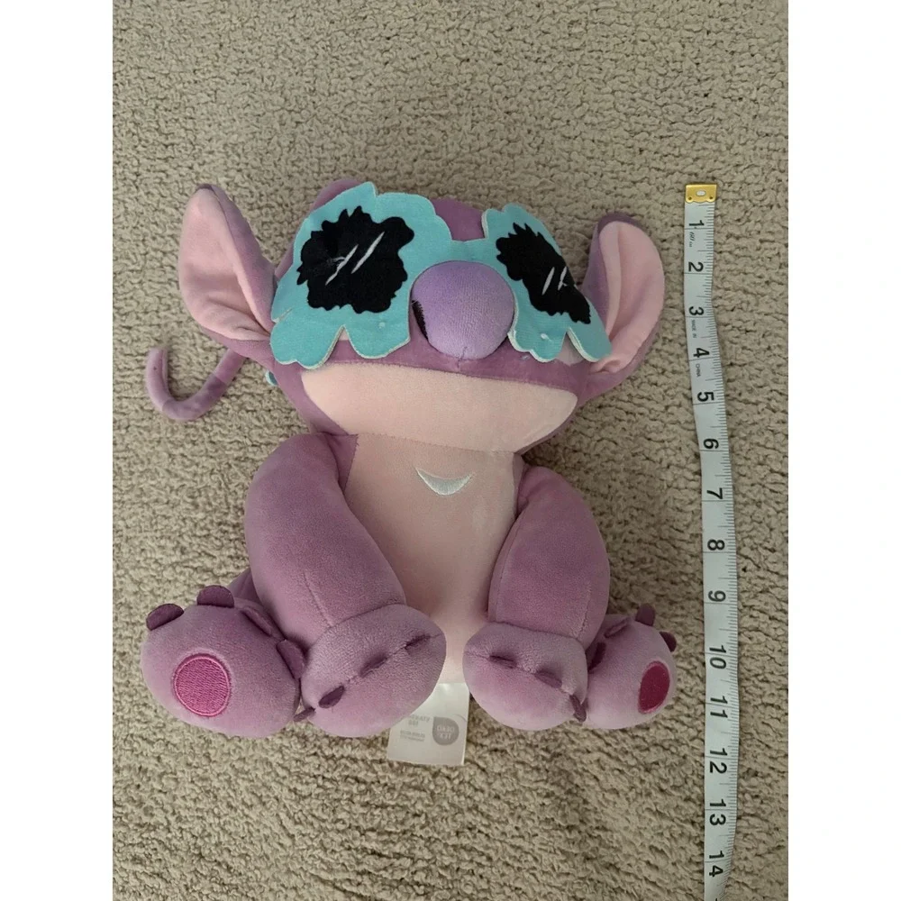 Disney Lilo & Stitch Purple Plush Stuffed Animal Flower Sunglasses 11 Inch